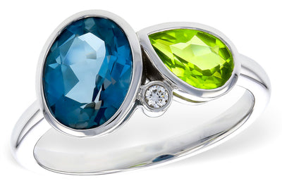 Peridot & London Blue Topaz Fashion Ring