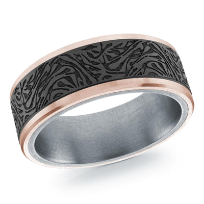 Men's Tantalum & Carbon Fiber Wedding Ring