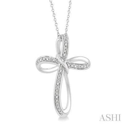 Silver Cross Diamond Fashion Pendant