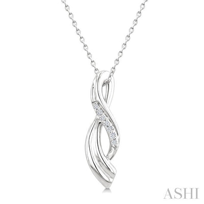 Silver Twisted Diamond Fashion Pendant