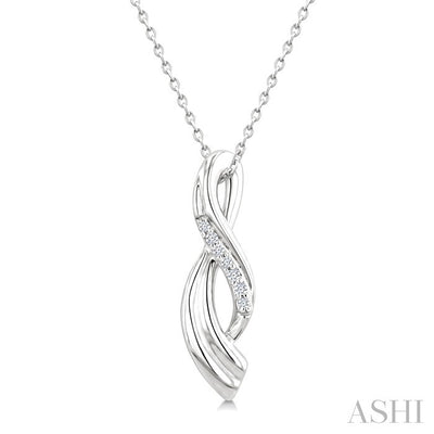 Silver Twisted Diamond Fashion Pendant