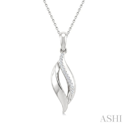 Silver Twisted Diamond Fashion Pendant