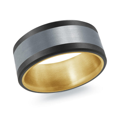 Men's Tantalum & Carbon Fiber Wedding Ring