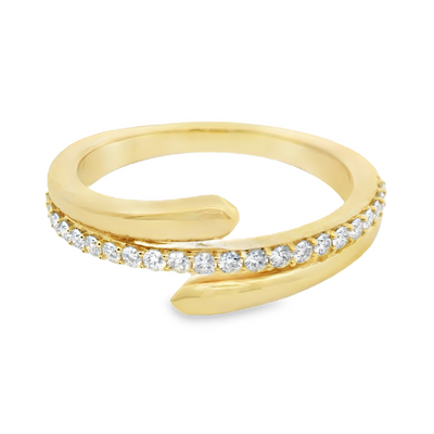 Diamond Bypass Fashion Ring