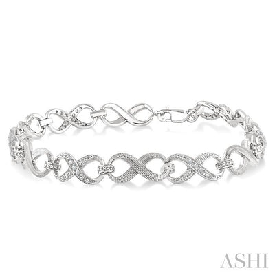 Silver Infinity Diamond Fashion Bracelet