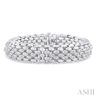 Silver Bold Diamond Fashion Bracelet