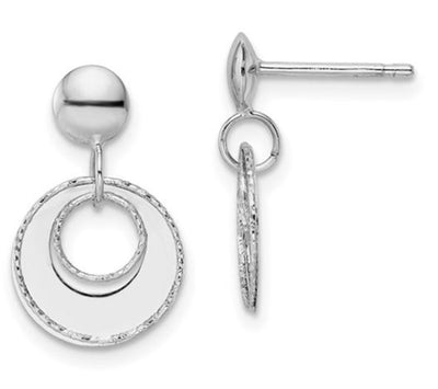 Circle Drop Stud Earrings