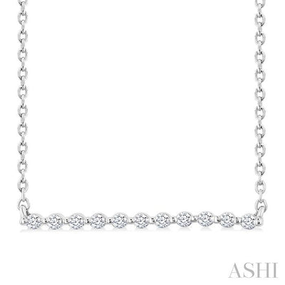 Silver Bar Petite Diamond Fashion Pendant