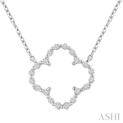 Silver Clover Petite Diamond Fashion Pendant