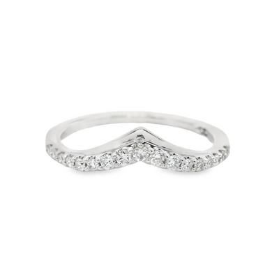 Diamond Chevron Wedding Ring