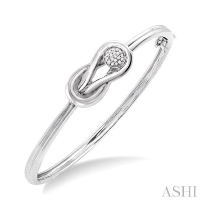 Silver Diamond Fashion Bangle