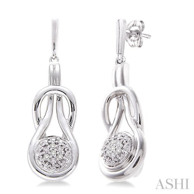 Silver Diamond Fashion Earrings