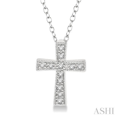 Silver Cross Diamond Fashion Pendant