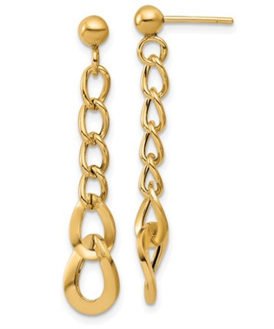 Link Drop Stud Earrings