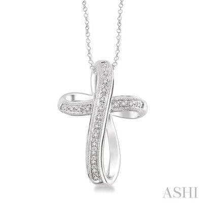 Silver Cross Diamond Fashion Pendant