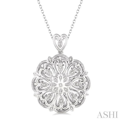 Silver Snowflake Diamond Fashion Pendant