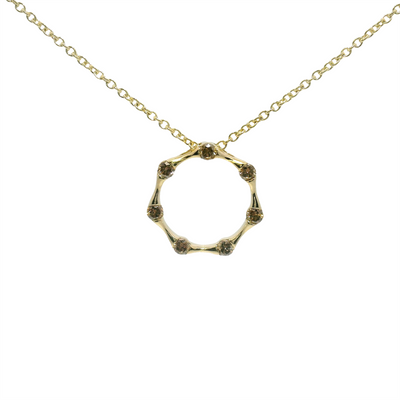 Chocolate Diamond Circle Pendant