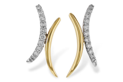 Diamond Bypass Stud Earrings