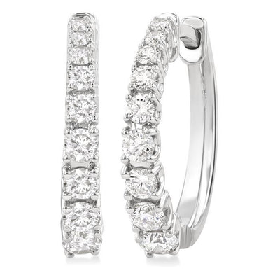 Diamond Huggie Hoop Earrings