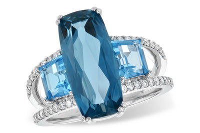 London & Swiss Blue Topaz Fashion Ring