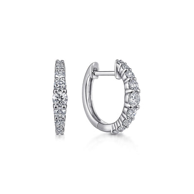 Diamond Huggie Hoop Earrings