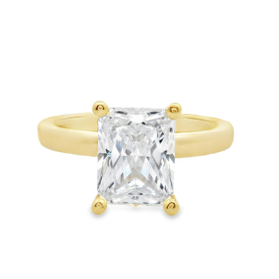 Radiant-cut Diamond Solitaire Engagement Ring