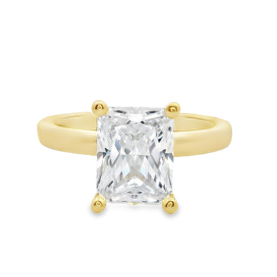Radiant-cut Diamond Solitaire Engagement Ring