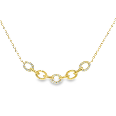 Diamond Link Bar Necklace