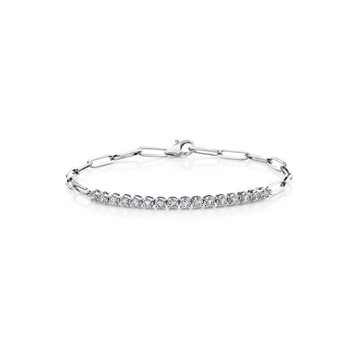 Paperclip Diamond Bracelet