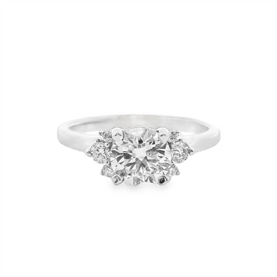 Round Diamond Halo Engagement Ring