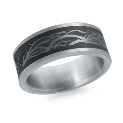 Men's Tantalum & Carbon Fiber Wedding Ring