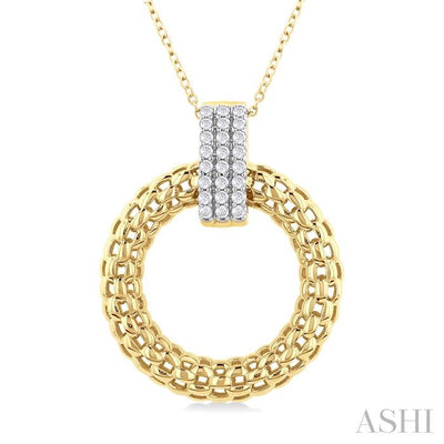 Bold Circle Diamond Fashion Pendant