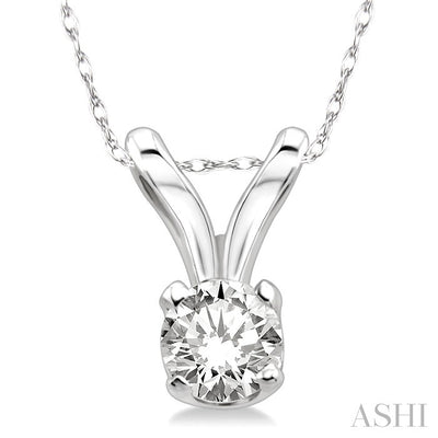 Round Shape Diamond Solitaire Pendant