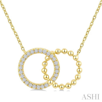 Circle Interlock Diamond Fashion Pendant