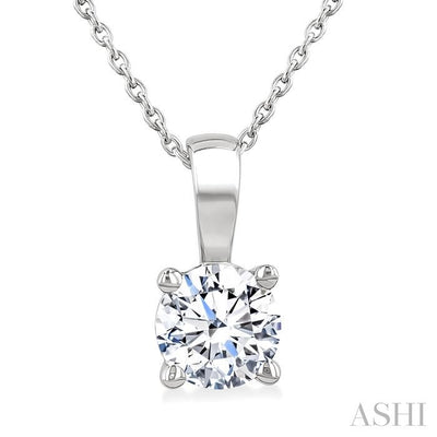 Round Shape Diamond Solitaire Pendant
