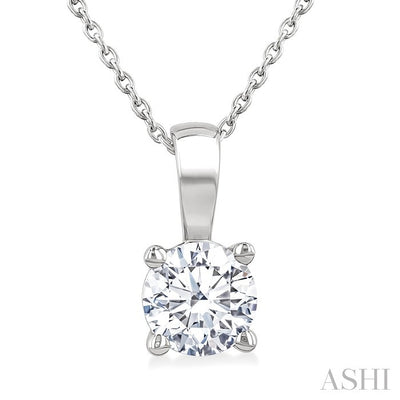 Round Shape Diamond Solitaire Pendant