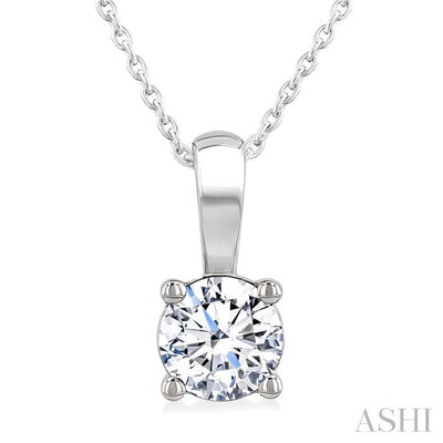 Round Shape Diamond Solitaire Pendant
