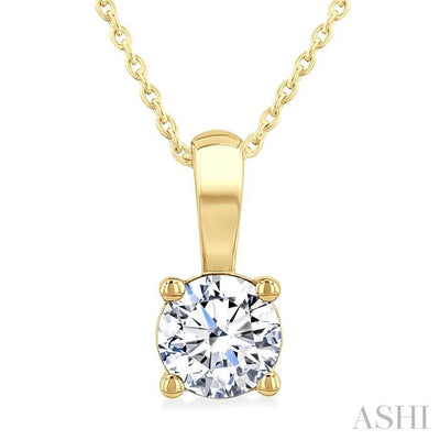 Round Shape Diamond Solitaire Pendant