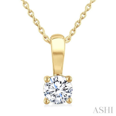 Round Shape Diamond Solitaire Pendant
