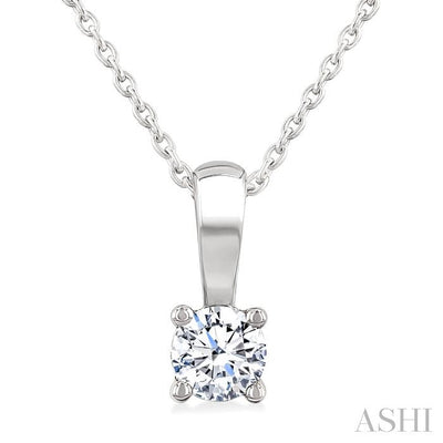Round Shape Diamond Solitaire Pendant