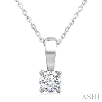 Round Shape Diamond Solitaire Pendant