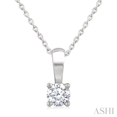 Round Shape Diamond Solitaire Pendant