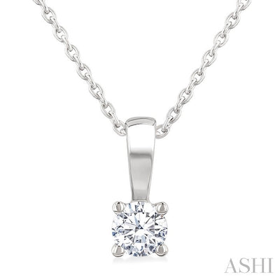 Round Shape Diamond Solitaire Pendant
