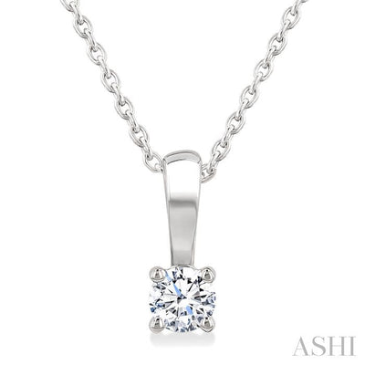 Round Shape Diamond Solitaire Pendant