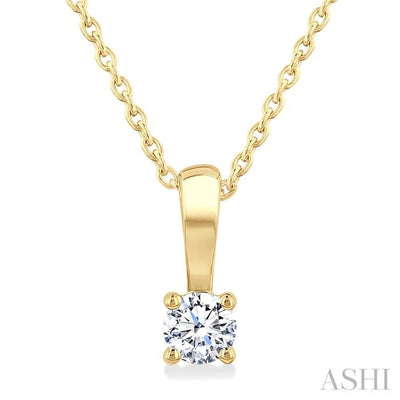 Round Shape Diamond Solitaire Pendant
