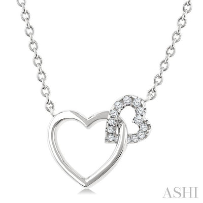 Heart Interlock Petite Diamond Fashion Pendant