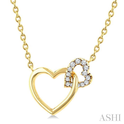Heart Interlock Petite Diamond Fashion Pendant