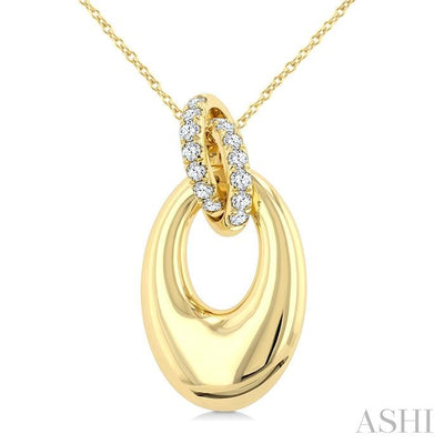 Aeris Gold Interlock Diamond Fashion Pendant