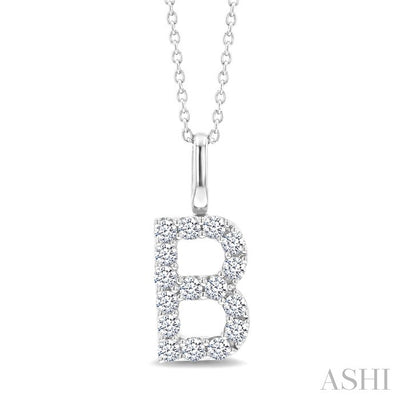 Classic 'B' Initial Diamond Pendant