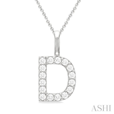 Classic 'D' Initial Diamond Pendant